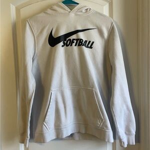 Nike softball hoodie. Gray. Girls xL.